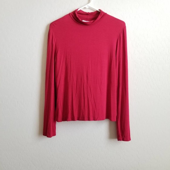 Bryn Walker bright red longsleeve turtleneck M - Picture 1 of 7